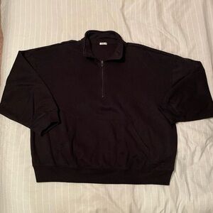 Ardene Baggy Black Quarter Zip Sweater